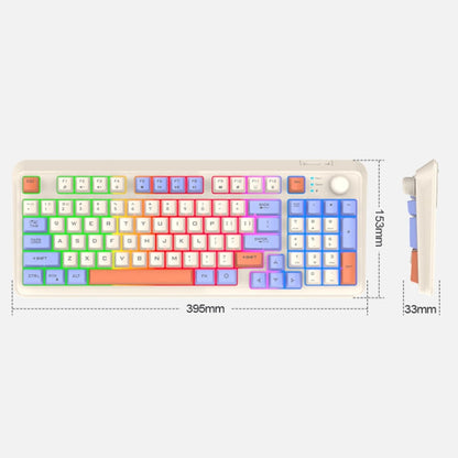 XUNSVFOX K94 Wireless Bluetooth Dual Mode Mechanical Keyboard Gaming Office Laptop Keyboard(Shimmer) - Wireless Keyboard by XUNSVFOX | Online Shopping UK | buy2fix