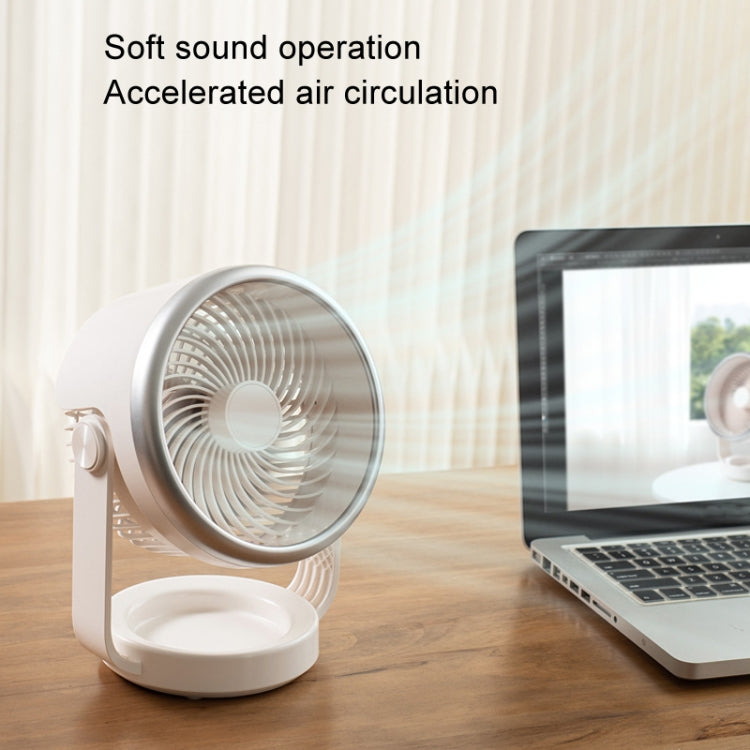 Air Circulating Fan USB Charging Desktop Quiet Fan(White) - Electric Fans by buy2fix | Online Shopping UK | buy2fix