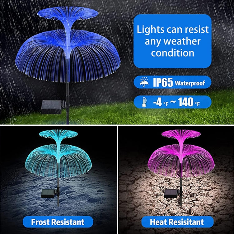 Solar Fiber Optic Light Double Layer Jellyfish Light LED Outdoor Garden Decoration Atmosphere Lamp, Style: Basic Model - Solar Lights by buy2fix | Online Shopping UK | buy2fix