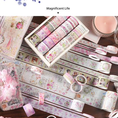 27rolls /Box Long Season Washi Tape DIY Scrapbook Stickers(Glamorous Life) - Handbook Decorative Stickers by buy2fix | Online Shopping UK | buy2fix