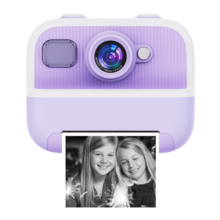 M8 2.4-Inch 1080P HD 2400W Pixel Dual-Camera Children Thermal Printing Camera, Color: Purple+32GB - Children Cameras by buy2fix | Online Shopping UK | buy2fix