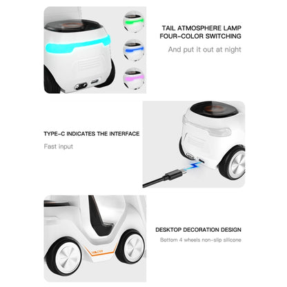 T20 5-in-1 Car-shaped Desktop Alarm Clock Wireless Charger with Atmosphere Light(Orange) - Wireless Charger by buy2fix | Online Shopping UK | buy2fix