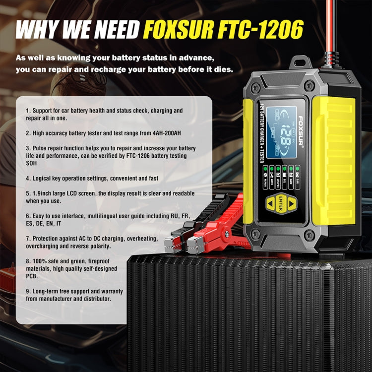 FOXSUR Cars Motorcycles 12V Lithium Cattery Charger With Battery Detection(AU Plug) - Battery Charger by FOXSUR | Online Shopping UK | buy2fix