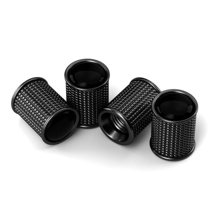 4pcs /Set Zinc Alloy Car Tire Modified Valve Cap(Black) - Tire Valve Caps by buy2fix | Online Shopping UK | buy2fix