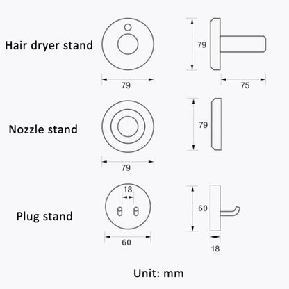 For Dyson Hair Dryer Walnut Wall-mounted Storage Rack Wooden Shelf - For Dyson Accessories by buy2fix | Online Shopping UK | buy2fix