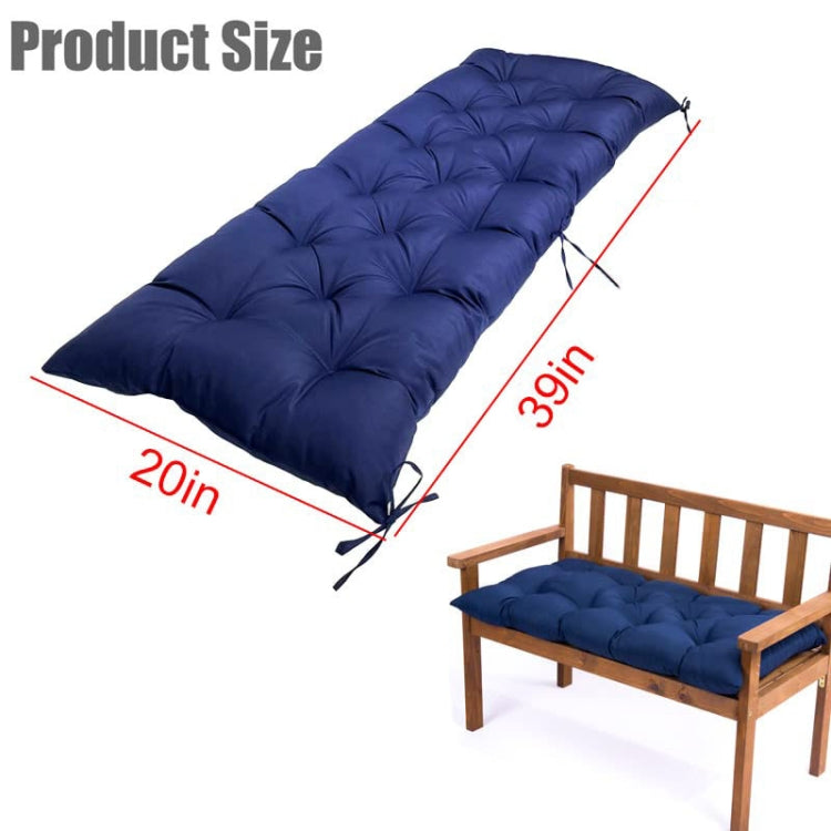 130 x 50cm Outdoor Home Patio Waterproof Sunscreen Bench Cushion, Color: Navy Blue - Cushions & Pillows by buy2fix | Online Shopping UK | buy2fix