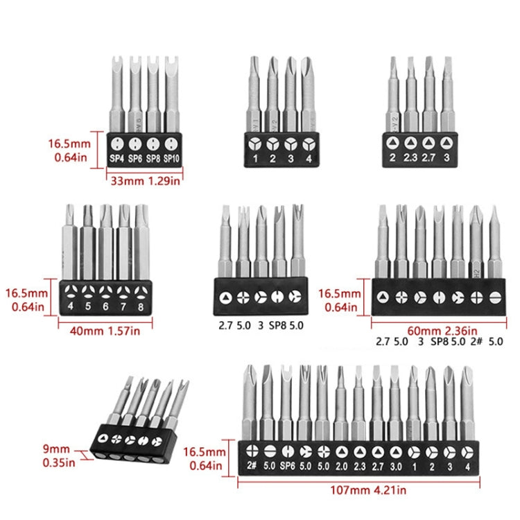 7pcs / Set Profile Bit Chrome Vanadium Steel Bit Set Appliance Repair Electrical Drill Accessories With Magnetic - Drill & Drill Bits by buy2fix | Online Shopping UK | buy2fix