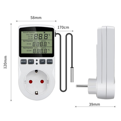 Intelligent Digital Thermostat Countdown Temperature Control Switch Socket Timing Temperature Controller(EU) - Smart Socket by buy2fix | Online Shopping UK | buy2fix