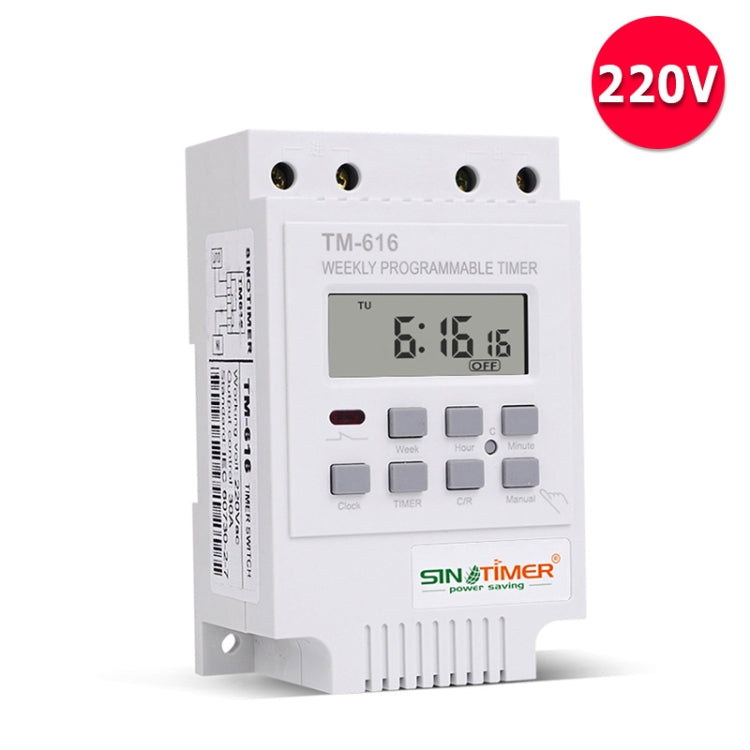 SINOTIMER TM616W-2 220V 30A Weekly Programmable Digital Timer Switch Relay Control - Switch by SINOTIMER | Online Shopping UK | buy2fix