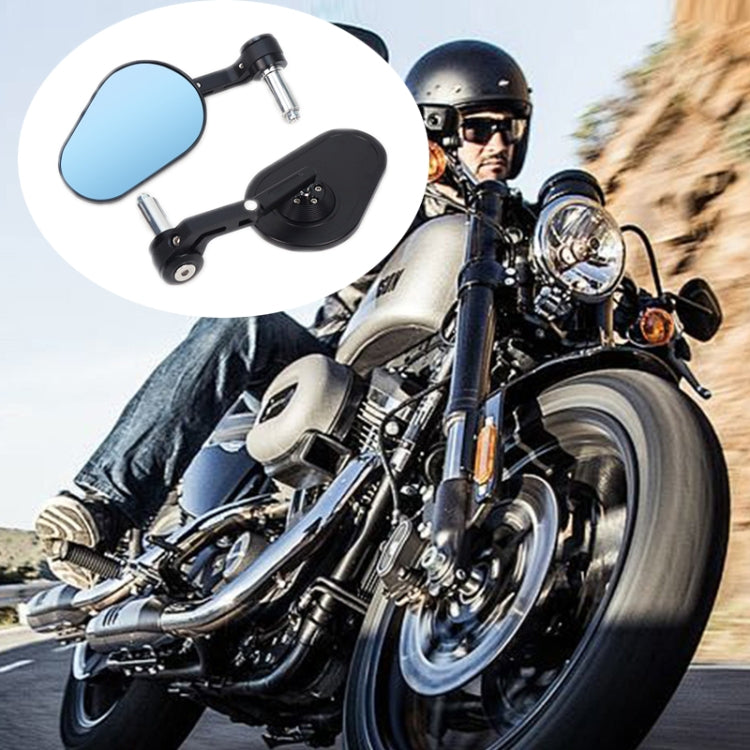 Motorcycle Aluminum Alloy Foldable Rearview Mirror(Black) - Side Mirrors by buy2fix | Online Shopping UK | buy2fix
