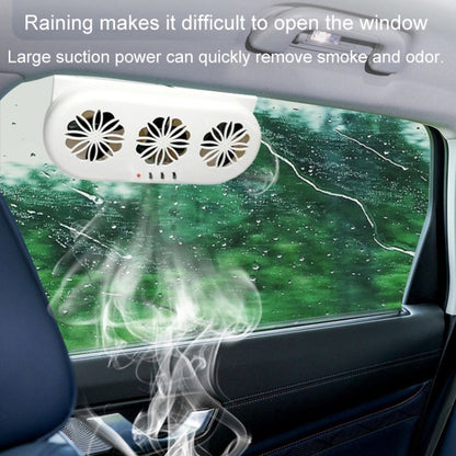 USB Plug-In Car Window Exhaust Fan Car Air Circulation Cooling Ventilation Fan, Color: Solar Black - Heating & Fans by buy2fix | Online Shopping UK | buy2fix