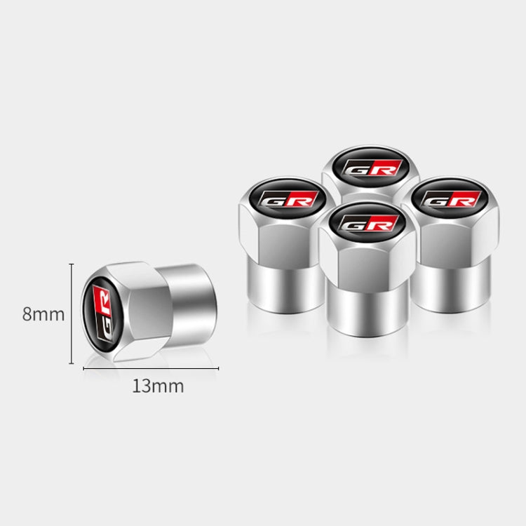 4pcs /Set For GR Metal Car Tire Valve Modification, Color: Red - Tire Valve Caps by buy2fix | Online Shopping UK | buy2fix