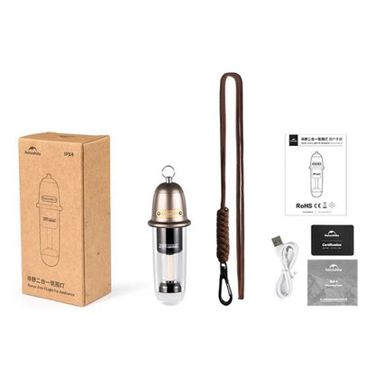 Naturehike Outdoor Portable Camping Light Rechargeable Lighting Flashlight Camping Ambiance Hanging Lamp(Black) - Camping Lighting by Naturehike | Online Shopping UK | buy2fix