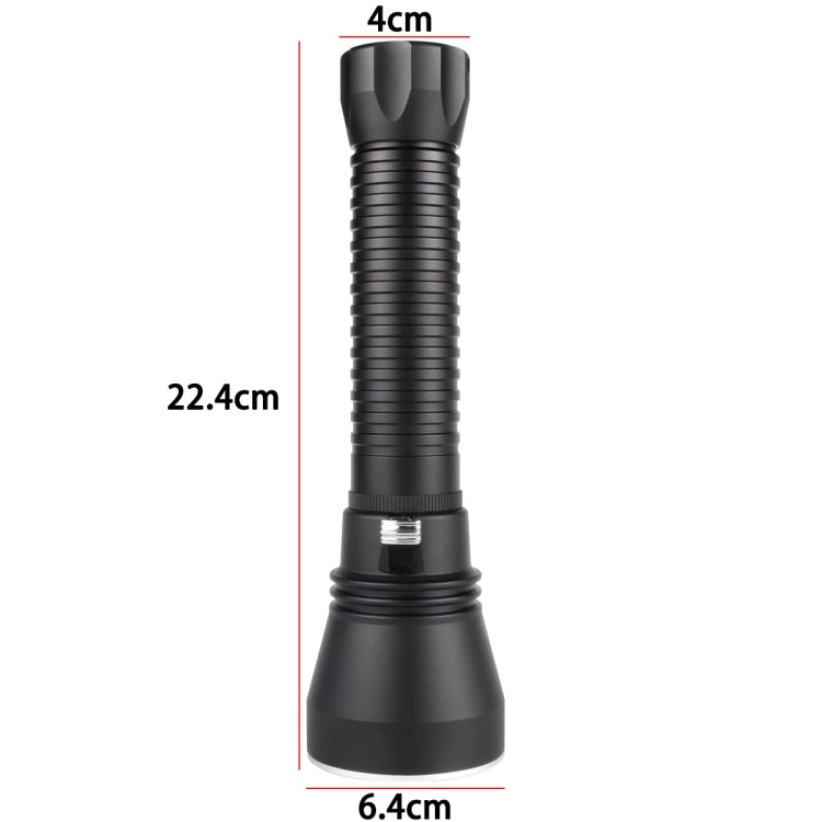 XHP70.2  Diving Flashlight 3000 Lumens IPX8 Waterproof Underwater 80m 2500mAh x 2 White Light - Diving Flashlight by buy2fix | Online Shopping UK | buy2fix