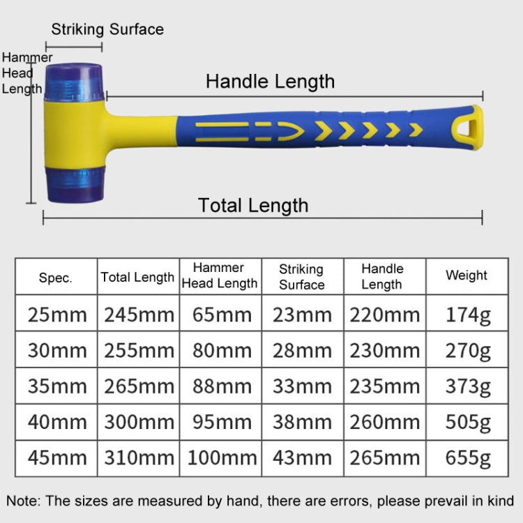 30mm Removable Floor Tile Installation Soft Hammer Door Window Hammer - Hammer by buy2fix | Online Shopping UK | buy2fix