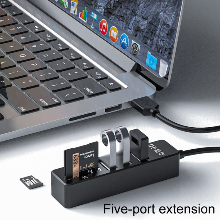 JINGHUA Z30 5-In-1 Docking Station Laptop USB2.0 Hub(Black) - USB 2.0 HUB by JINGHUA | Online Shopping UK | buy2fix