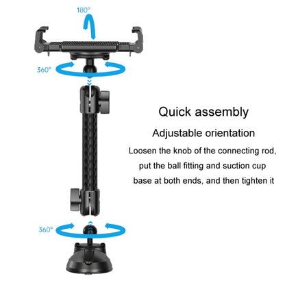 Car Phone Mount Extension Arm Double Jointed Swivel Adjustment Carbon Fiber Bracket Connecting Rod, Model: 140mm For 20mm Ball Head - Car Holders by buy2fix | Online Shopping UK | buy2fix