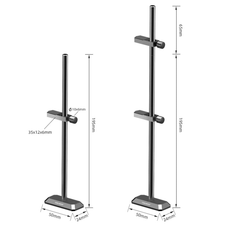 COOLMOON GH260 Desktop Computer Vertical Mounted Graphics Card Protection Shelf Metal Rod Magnetic Support Bracket, Color: GH260 Black - Caddies & Enclosures by COOLMOON | Online Shopping UK | buy2fix