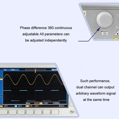 JUNTEK Programmable Dual-Channel DDS Function Arbitrary Waveform Signal Generator, Frequency: 40MHz(UK Plug) - Other Tester Tool by buy2fix | Online Shopping UK | buy2fix