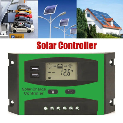 20A 12V/24V Solar Charge And Discharge Controller Dual USB Port LCD Solar Cells Panel Charge Regulator - Others by buy2fix | Online Shopping UK | buy2fix