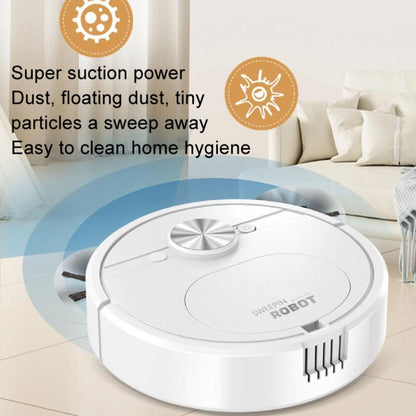 Automatic Smart Sweeping Robot Rechargeable Home 3 In 1 Floor Cleaner(Black) - Robot Vacuum Cleaner by buy2fix | Online Shopping UK | buy2fix