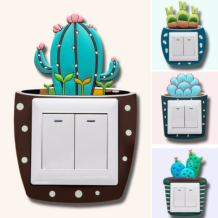 Luminous Three-dimensional Cactus Switch Sticker Socket Panel Cover Decor, Style: Cactus - Sticker by buy2fix | Online Shopping UK | buy2fix