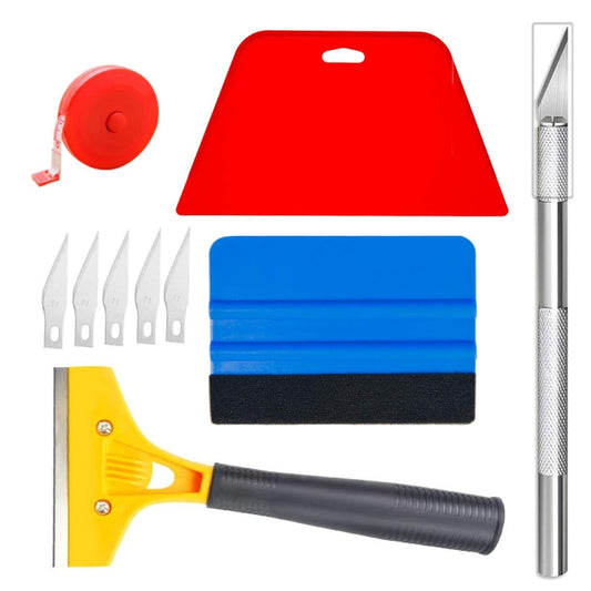 10 In 1 Wallpaper Smoothing Kit Car Vinyl Wrapping Tool Scraper - Hand Tool Sets by buy2fix | Online Shopping UK | buy2fix