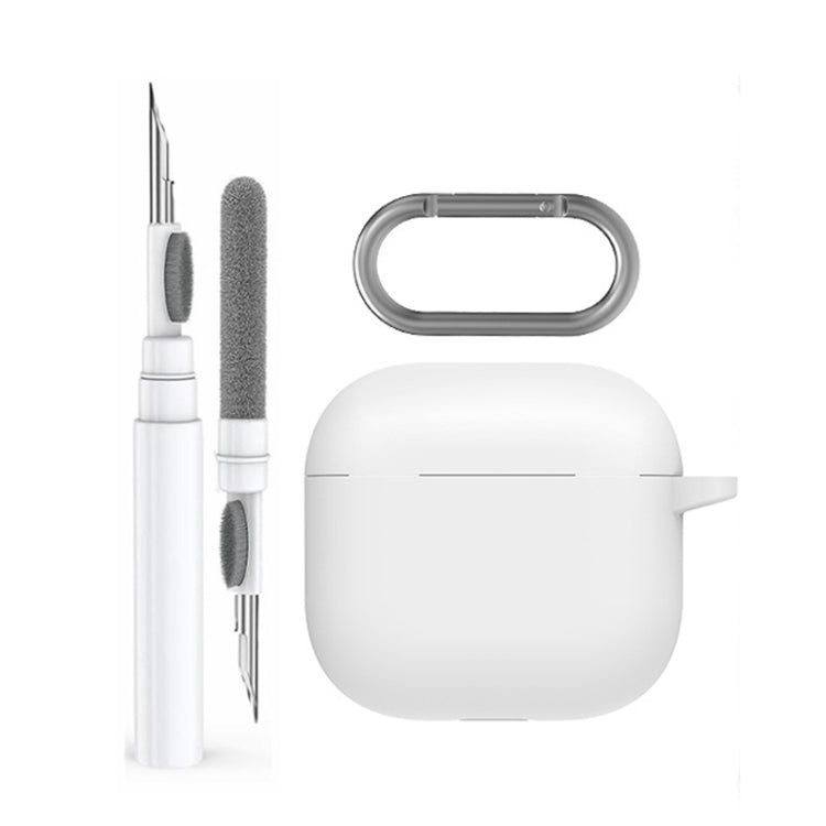 For Airpods 4 AhaStyle WG163 Earphone Drop-Proof Dust-Proof Silicone Protective Case With Cleanning Pen(White) - For AirPods 4 by AhaStyle | Online Shopping UK | buy2fix