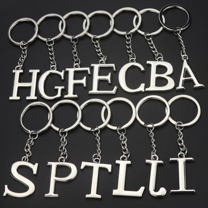 Double-Sided Three-Dimensional Plating Alphabet Keychain, Style: S - Key Rings by buy2fix | Online Shopping UK | buy2fix