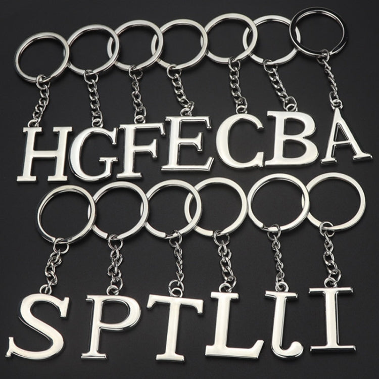 Double-Sided Three-Dimensional Plating Alphabet Keychain, Style: H - Key Rings by buy2fix | Online Shopping UK | buy2fix