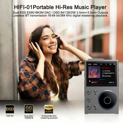 2.4 inch HIFI Bluetooth Music Player DSD256 Mastering Sound Quality Walkman, Memory: 16GB(Gray) - MP3 Player by buy2fix | Online Shopping UK | buy2fix