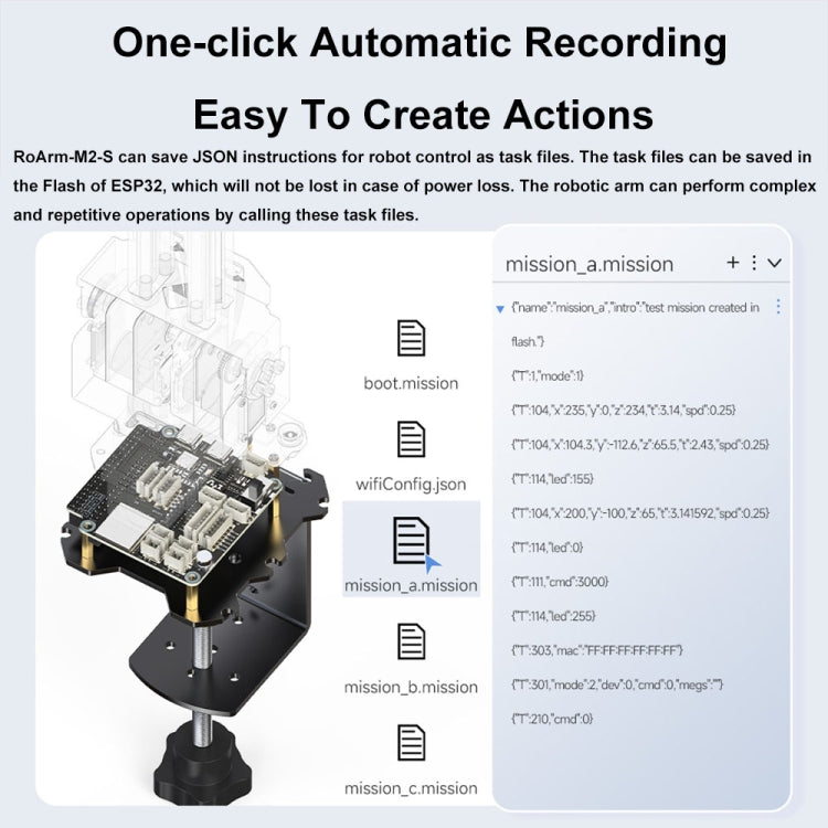 Waveshare 25118 RoArm-M2-S Desktop Robotic Arm Kit, Based On ESP32, 4-DOF(UK Plug) - Modules Expansions Accessories by Waveshare | Online Shopping UK | buy2fix