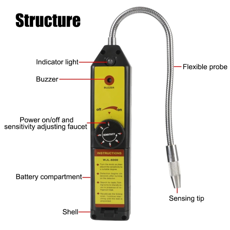 Car Halogen Air Conditioning Refrigerant Leak Detector, Model: WJL-6000UV - Gas Monitor by buy2fix | Online Shopping UK | buy2fix