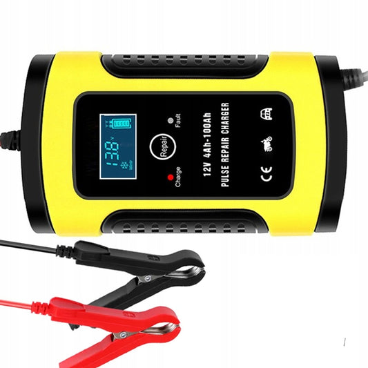 Anhtczyx 12V 6A  4Ah-100Ah Motorcycle Car Pulse Repair Charger With LCD Display(EU Plug) - Battery Charger by Anhtczyx | Online Shopping UK | buy2fix