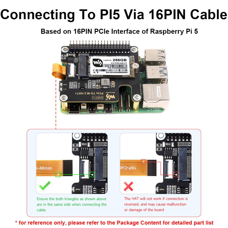 Waveshare For Raspberry Pi 5 PCIe To M.2 Adapter, NVMe Protocol M.2 SSD Basic Kit - Raspberry Pi Accessories by Waveshare | Online Shopping UK | buy2fix