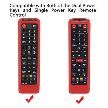 For Samsung BN59-01199F / AK59-00172A / BN59-01175C Remote Control Silicone Protective Cover(Red) - Remote Control Covers by buy2fix | Online Shopping UK | buy2fix