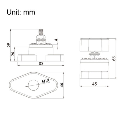 300A Car Modified Multi-channel Current Bus Terminal(AOA6313CT-M8) - Fuse by buy2fix | Online Shopping UK | buy2fix