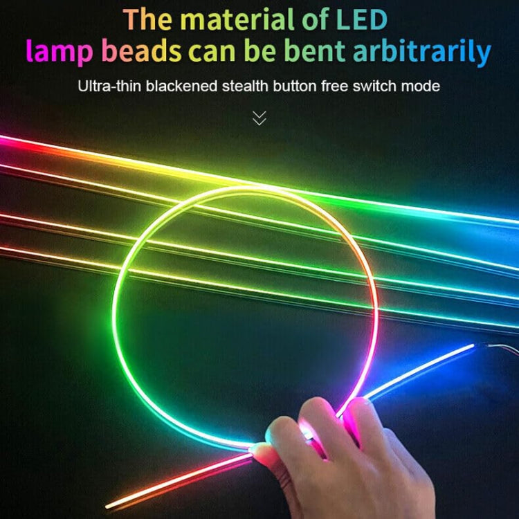 6 in 1 Car Hidden Acrylic LED Colorful Decorative Atmosphere Light Strip - Atmosphere lights by buy2fix | Online Shopping UK | buy2fix