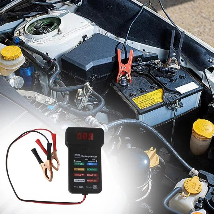 12/24V Battery Tester Car Battery Checker Electricity Capacity Tester - Electronic Test by buy2fix | Online Shopping UK | buy2fix