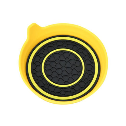 Car Bowl-shaped Non-slip Heat-insulating Double-ring Water Coaster, Color: Yellow - Car Drink Holders by buy2fix | Online Shopping UK | buy2fix