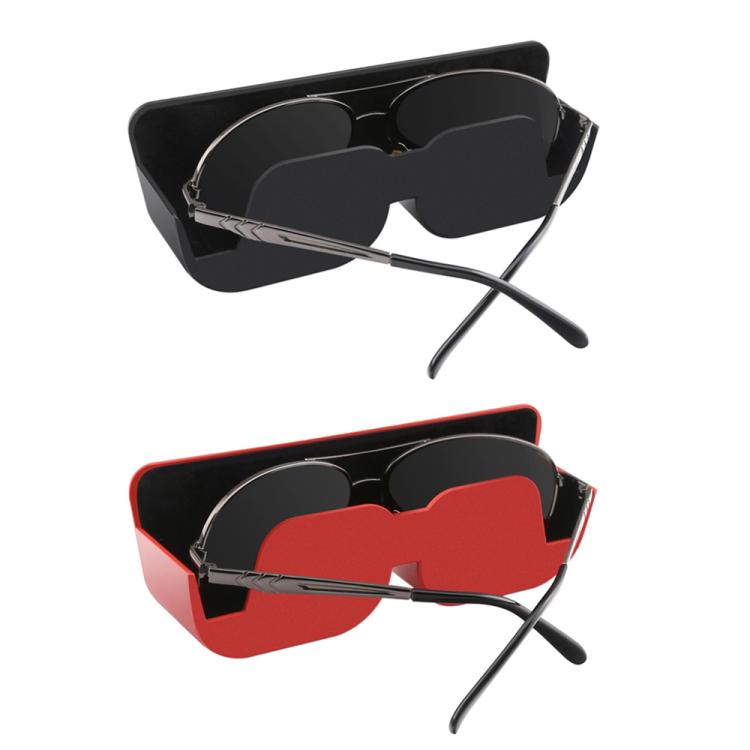 Adhesive Car Glasses Case Car Dashboard Card Storage Rack(Red) - Sunglasses & Glasses Clips by buy2fix | Online Shopping UK | buy2fix