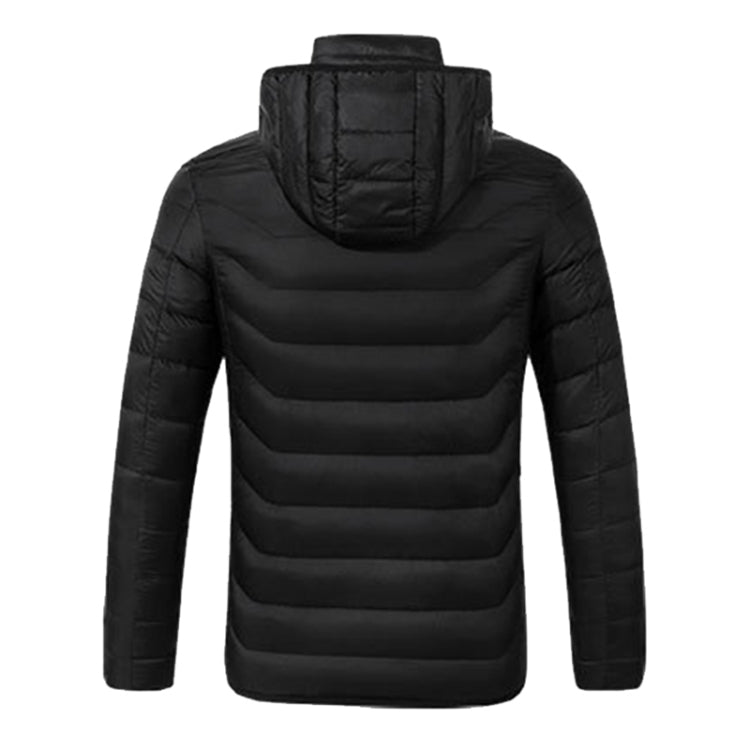 Winter Smart Electric Heating Hooded Jacket, Size:XXXL(Black) - Down Jackets by buy2fix | Online Shopping UK | buy2fix