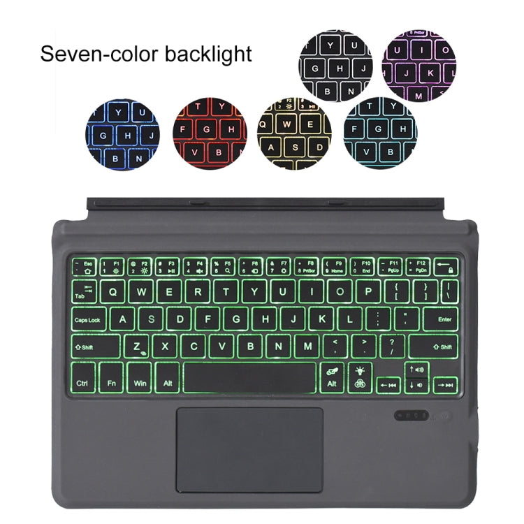 1087D Magnetic Colorful Backlight Bluetooth V3.0 Keyboard with Touchpad for Microsoft Surface GO - Others Keyboard by buy2fix | Online Shopping UK | buy2fix