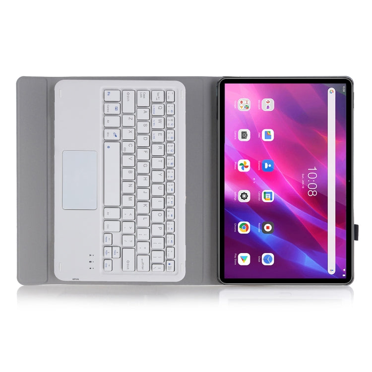AK10-A 2 in 1 Detachable Bluetooth Keyboard + Lambskin Texture TPU Protective Leather Tablet Case with Touchpad & Holder for Lenovo Qitian K10 TB-X6C6X(Rose Gold) - Lenovo Keyboard by buy2fix | Online Shopping UK | buy2fix