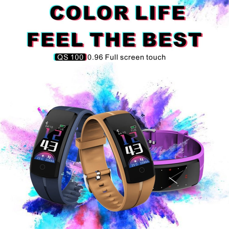 QS100 0.96 inches TFT Color Screen Smart Bracelet IP67 Waterproof, Support Call Reminder /Heart Rate Monitoring /Sleep Monitoring /Sedentary Reminder /Blood Pressure Monitoring (Purple) - Smart Wear by buy2fix | Online Shopping UK | buy2fix