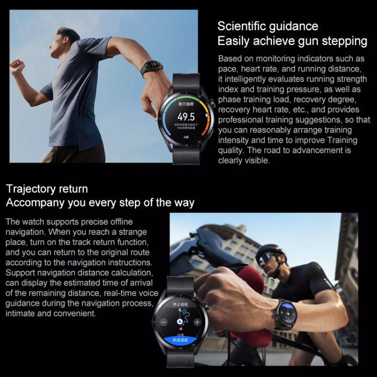 HUAWEI WATCH GT 3 Smart Watch 42mm Rubber Wristband, 1.32 inch AMOLED Screen, Support Heart Rate Monitoring / GPS / 7-days Battery Life / NFC(Black) - Wearable Devices by Huawei | Online Shopping UK | buy2fix