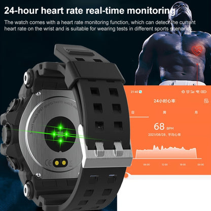 LC11 1.28 inch TFT Screen Outdoor Sports Smart Watch, IP68 Waterproof Support Heart Rate & Blood Pressure Monitoring (Blue) - Smart Wear by buy2fix | Online Shopping UK | buy2fix