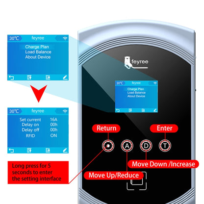 Feyree 11KW Home Wall Mounted New Energy Electric Vehicle Type 2 Charging Pile -  by buy2fix | Online Shopping UK | buy2fix