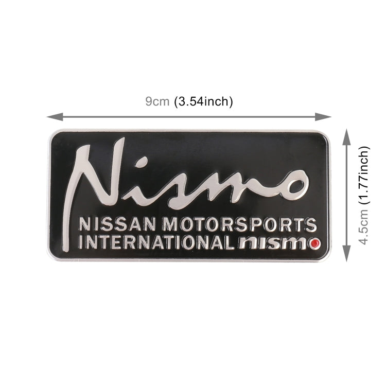 Car Nismo Metal Stickers Personalized Aluminum Alloy Decorative Stickers, Size:9 x 4.5cm - 3D Metal Sticker by buy2fix | Online Shopping UK | buy2fix