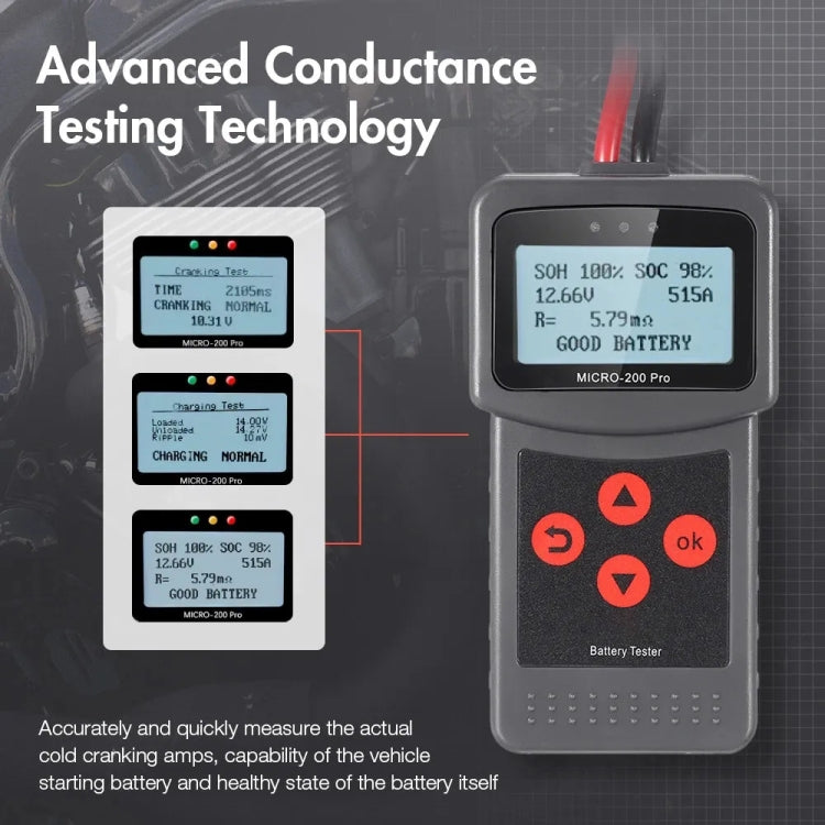 MICRO-200 PRO Car Battery Tester Battery Internal Resistance Life Analyzer, Western European Version - Code Readers & Scan Tools by buy2fix | Online Shopping UK | buy2fix